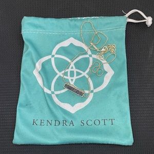 Leanor Gold Pendant Necklace in Drusy